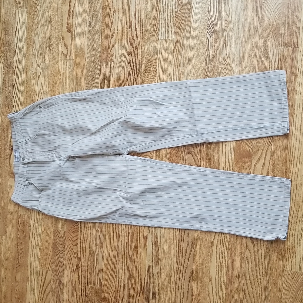(6) FDJ French Dressing Jeans Natural Fit Striped Slim Straight Leg High Rise